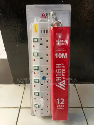 10-Meter Heavy-Duty Power Extension Socket.