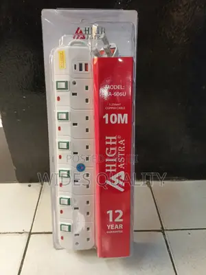 10-Meter Heavy-Duty Power Extension Socket.