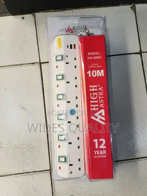 10-Meter Heavy-Duty Power Extension Socket.