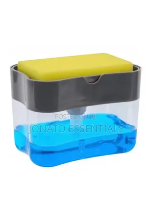 Dishwashing Liquid Soap Dispenser Pump Sponge Holder Organizer