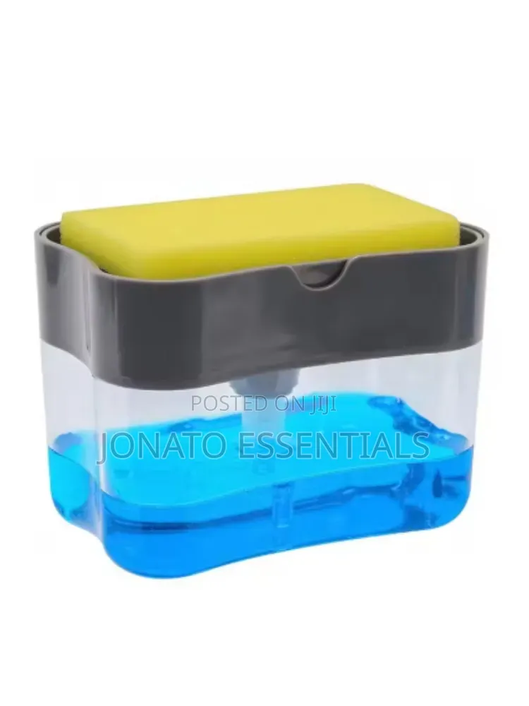 Dishwashing Liquid Soap Dispenser Pump Sponge Holder Organizer