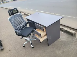 Best 1.2m Gray Office Desk and Headrest Chair