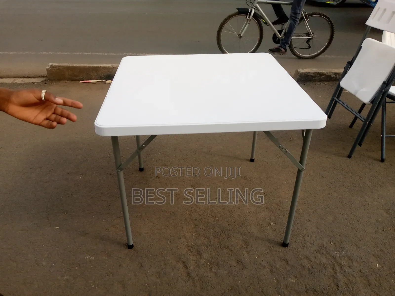 White Square Folder Table