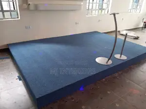 Durable Navy Blue Carpet for Church Sanctuary Use