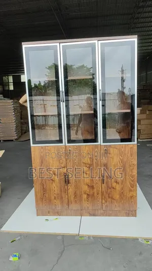 Brown 3 Door Office Cabinet