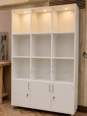 White Bookshelf Cupboard