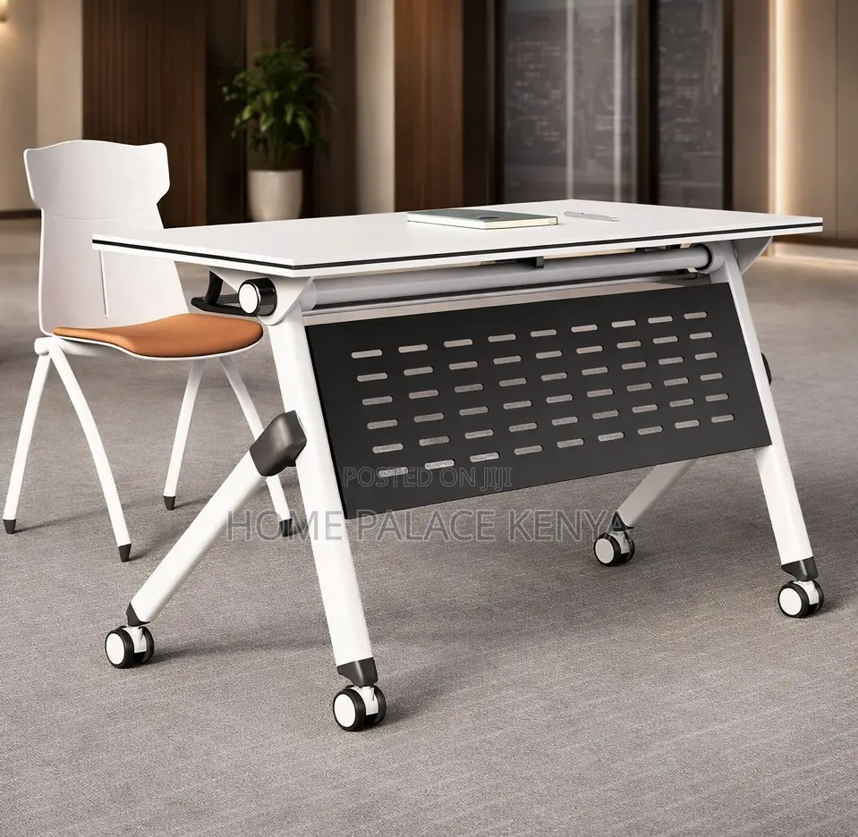 Home Study Desk: Movable Folding Splicing Table With Wheels