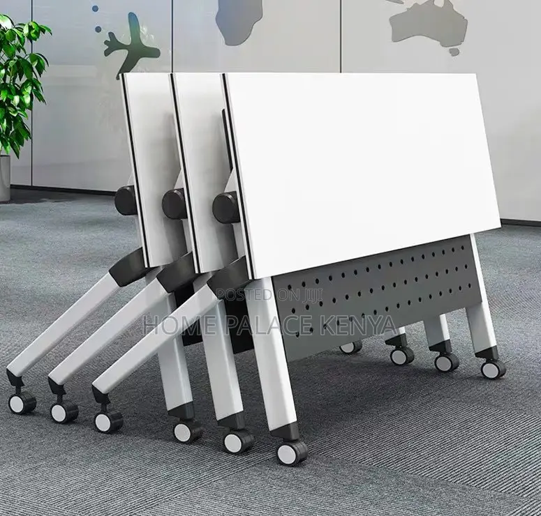 Home Study Desk: Movable Folding Splicing Table With Wheels