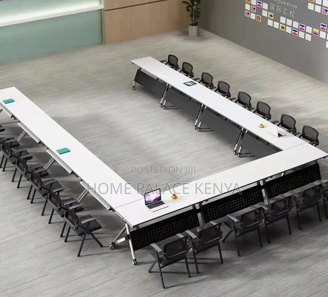 Home Study Desk: Movable Folding Splicing Table With Wheels