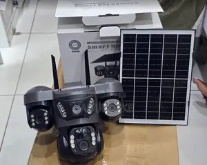 V380 Smart Solar Powered 4g Camera – Triple Lens Solar Light Camera