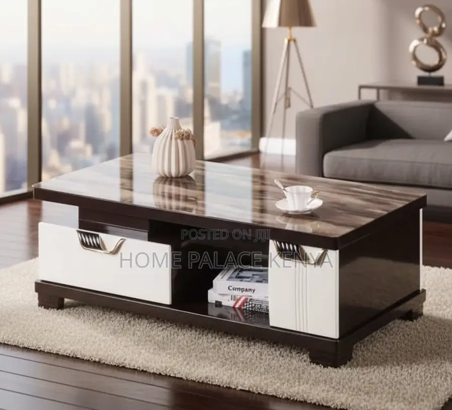 Coffee Table: Modern Marble Style Coffee Table