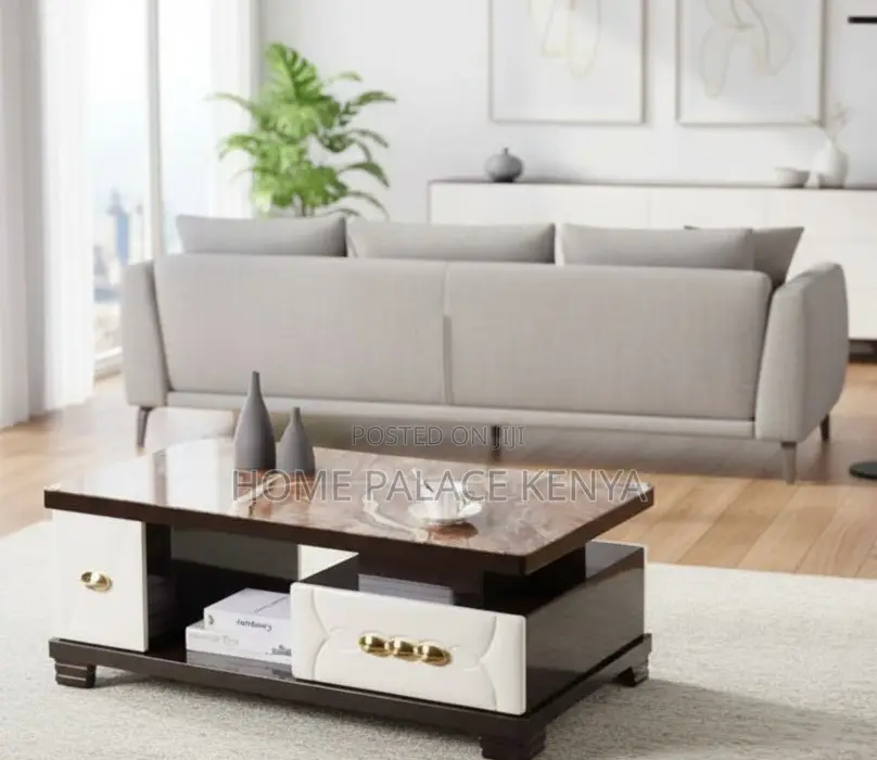 Coffee Table: Modern Marble Style Coffee Table