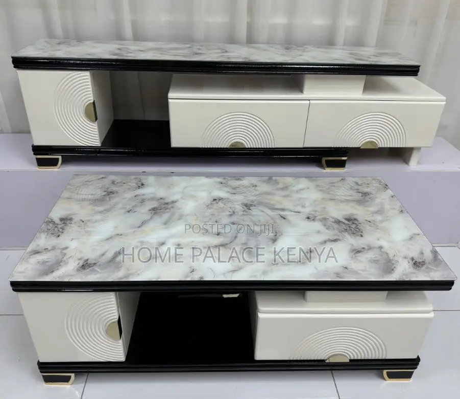 Coffee Table: Modern Marble Style Coffee Table