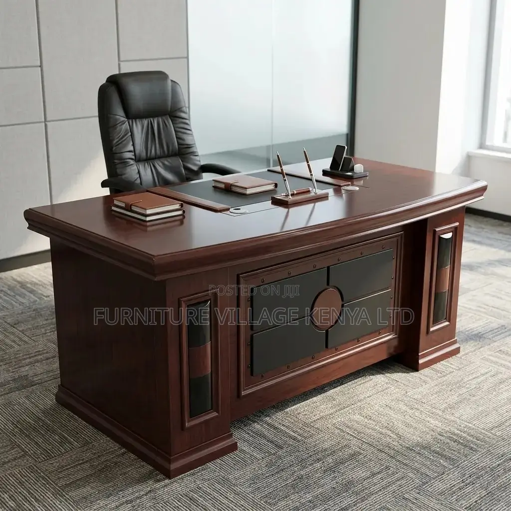 1600mm Mahogany Imported Boss L-Shape Table