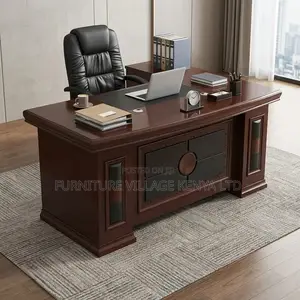 1600mm Mahogany Imported Boss L-Shape Table