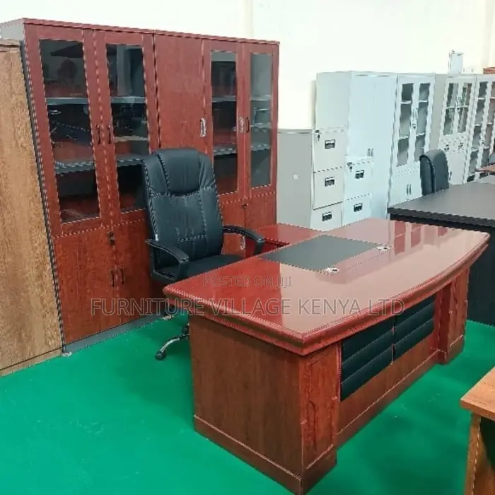 1600mm Mahogany Imported Boss L-Shape Table