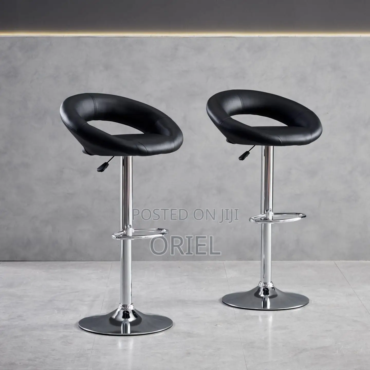 Barstools : Leather Swivel Adjustable Counter Stool