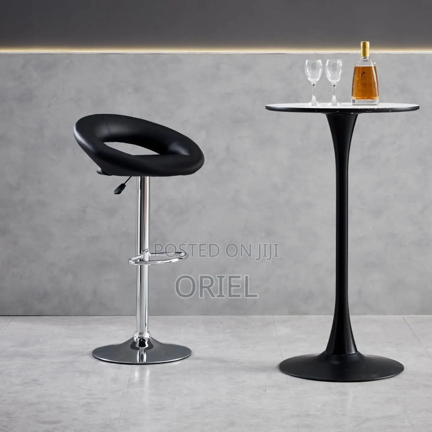 Barstools : Leather Swivel Adjustable Counter Stool