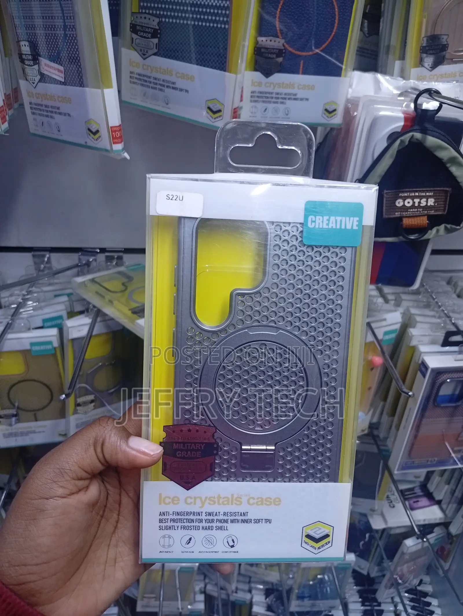 Samsung Galaxy S22 Ultra Mesh-Like Honeycomb Pattern Case