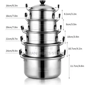 10 Pieces Stainless Steel Cooking Pots