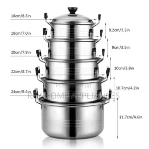 10 Pieces Stainless Steel Cooking Pots