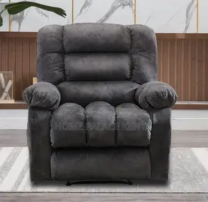 Home Sofa: Single Seat Manual Reclining Fabric Sofa