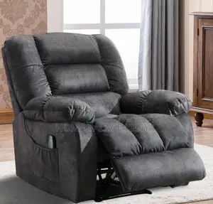 Home Sofa: Single Seat Manual Reclining Fabric Sofa
