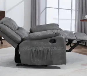 Home Sofa: Single Seat Manual Reclining Fabric Sofa