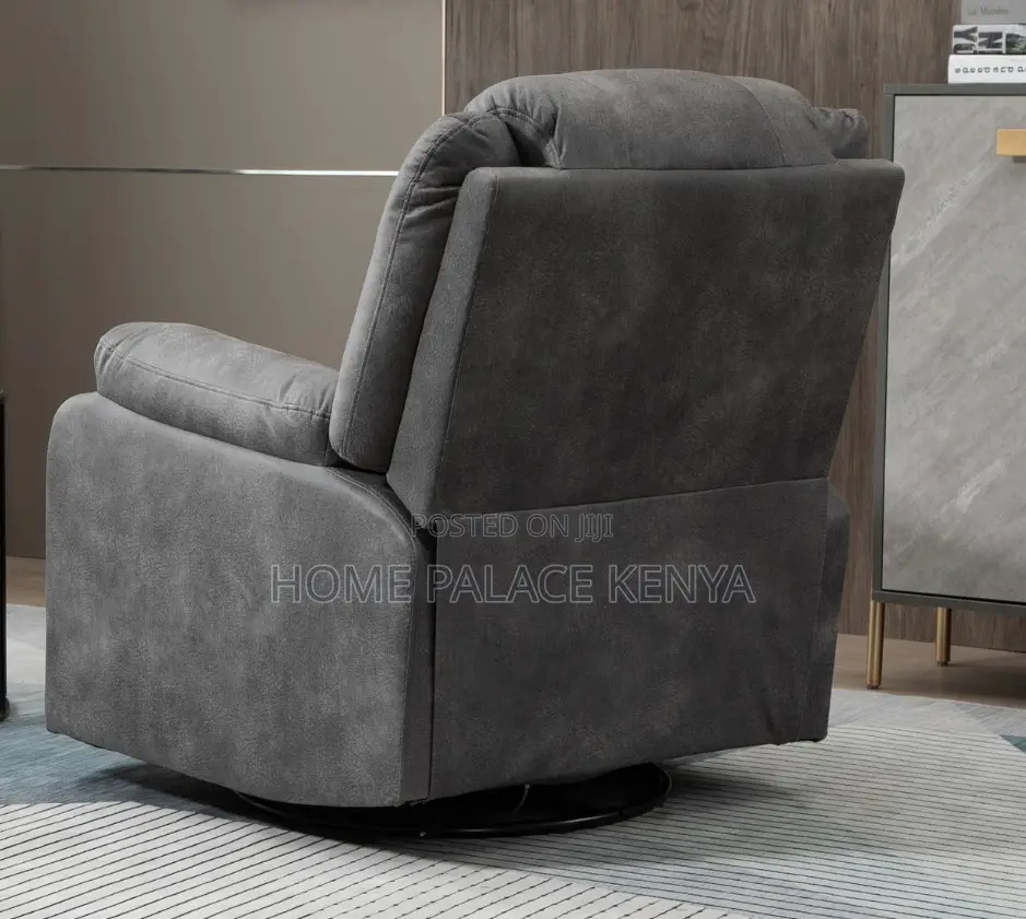 Home Sofa: Single Seat Manual Reclining Fabric Sofa