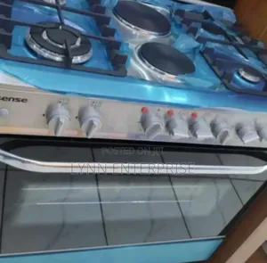 Hisense Free Standing 60×90cm Stainless Steel 4+2 With Electric Oven