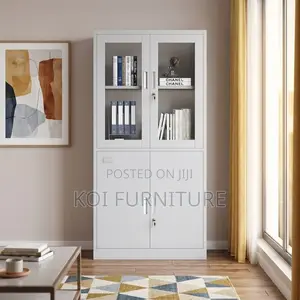 Office Cabinet : G12 White Metallic Office Filing Cabinet