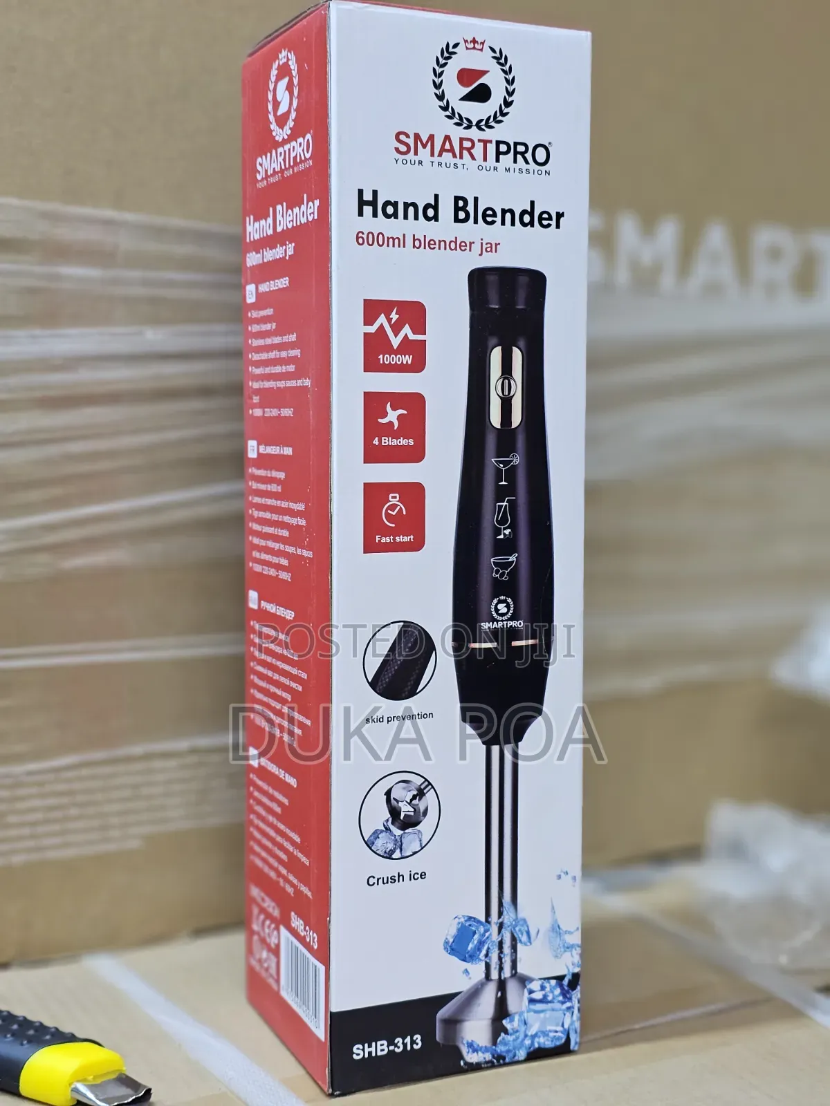 Hand Blender With 600ml Jar Smartpro Hand Blender