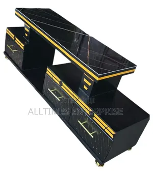 Tv Stand With Marble Coating and Light