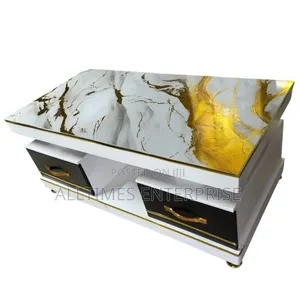 White Coffee Table With Marble Topping