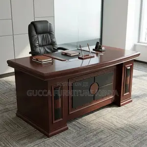 1800mm Executive Mahogany Boss L-Desk