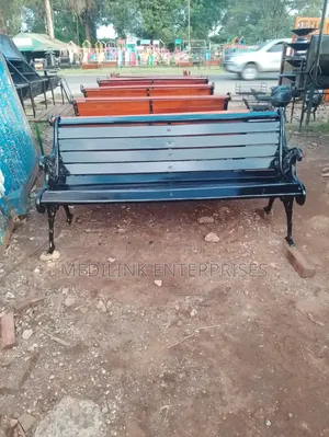 Emi Wooden Metallic Garden Outdoor Benches