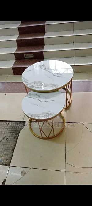Nesting Table With Pure Marble Tops