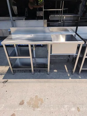 Customized Single Sink + Working Area+ Rack