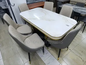 Cutesy! 8-Seater Dining Set With Marble Top Table. Delivery Available!