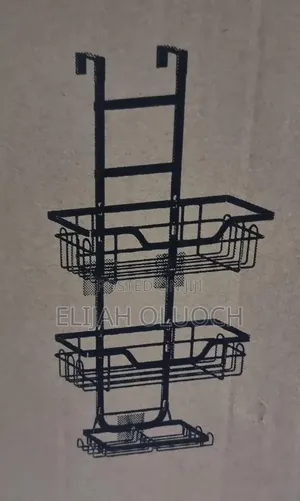 3 Layer Behind the Door Metallic Bathroom Shelf Shower Caddy