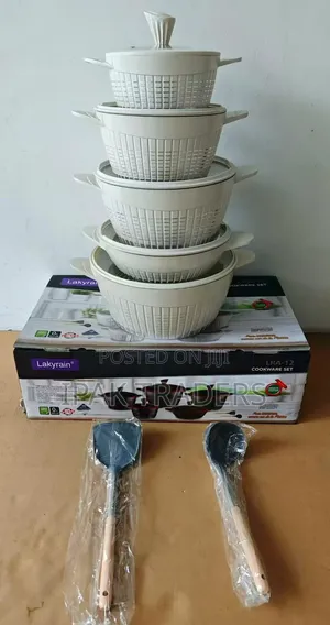 *New Arrivals* *High Quality 12pcs Rackrain Granite Serve/Cookware