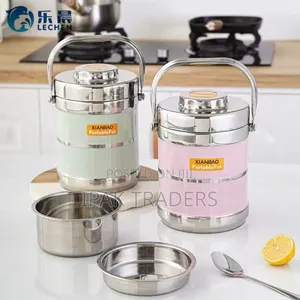 *New Arrival!! 1.4l Stainless Steel 3in1 Food Flask Lunchbox