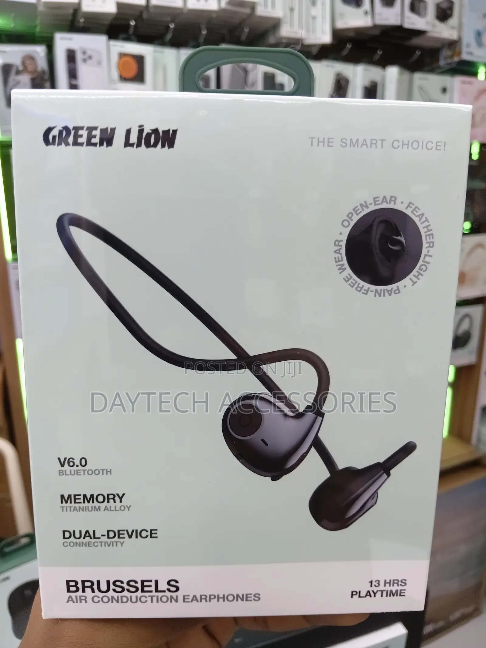 Bluetooth Headphone Bluetooth 5.2 Open Ear Air Conduction - Black