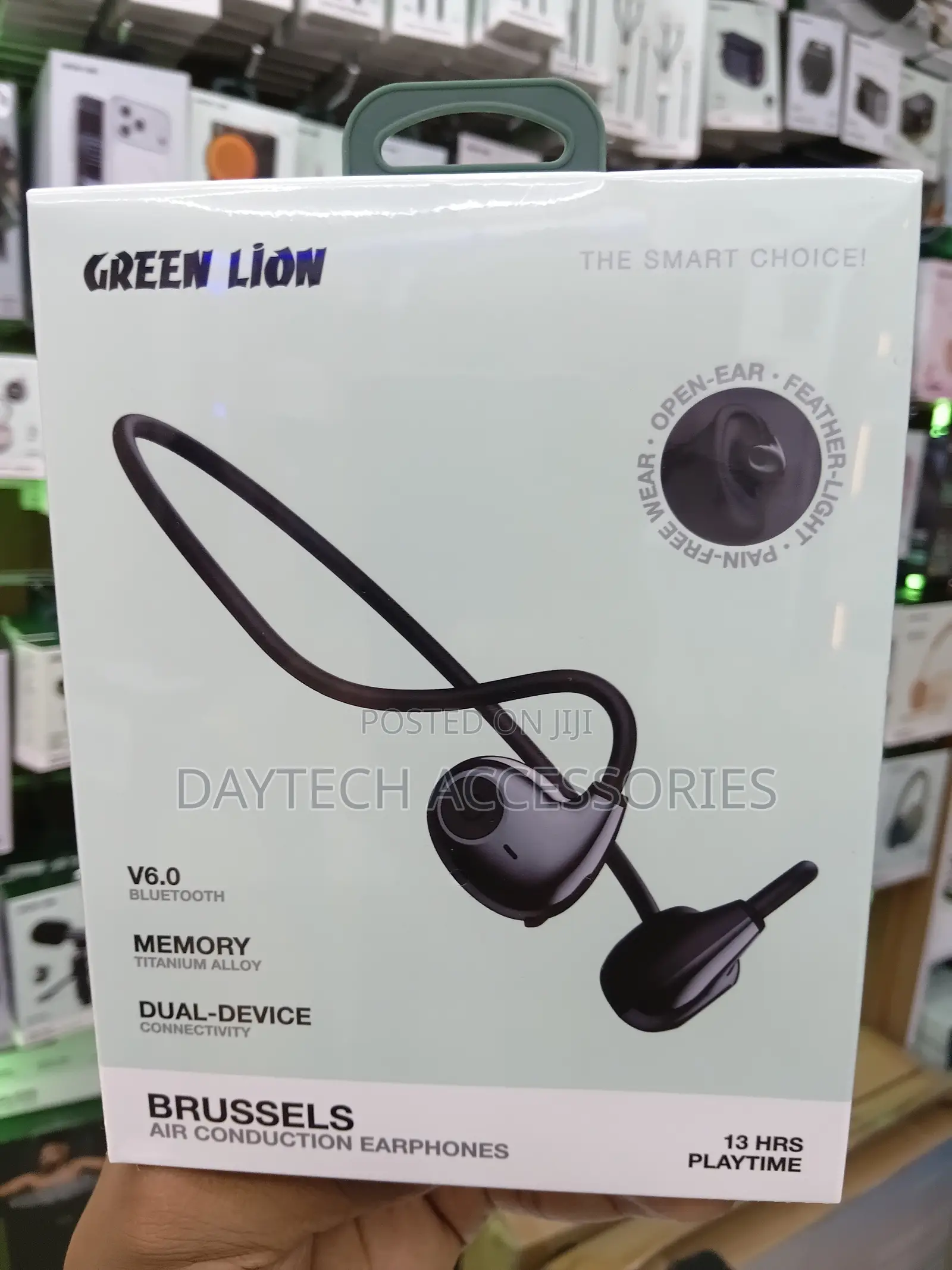 Bluetooth Headphone Bluetooth 5.2 Open Ear Air Conduction - Black