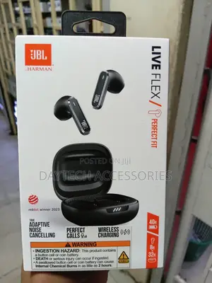 JBL Live Flex in-Ear Bluetooth Earphones.