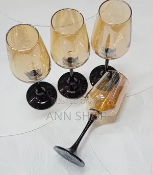 Stem Black Wine Glasses