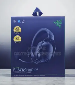 This Is a Razer Blackshark V3 Wireless Esports Headset in Black.