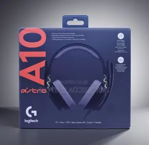 Logitech G Astro A10 Gen 2 Wired Gaming Headset in Black.