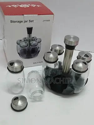 7 in 1 Rotating Spice Storage Set / Rack With Bottles