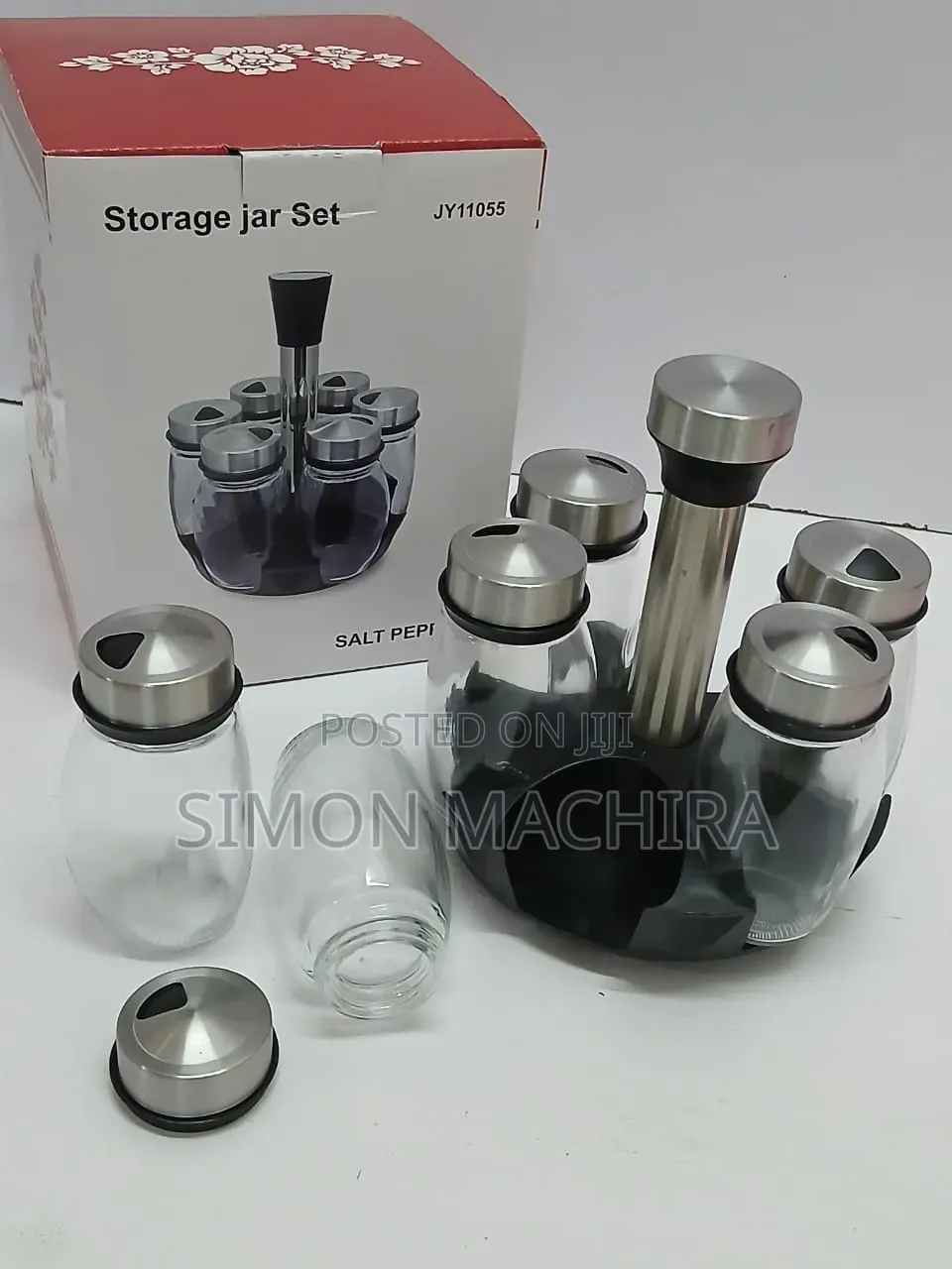 7 in 1 Rotating Spice Storage Set / Rack With Bottles